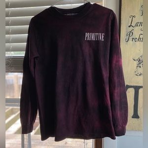 primitive long sleeve burgundy tee